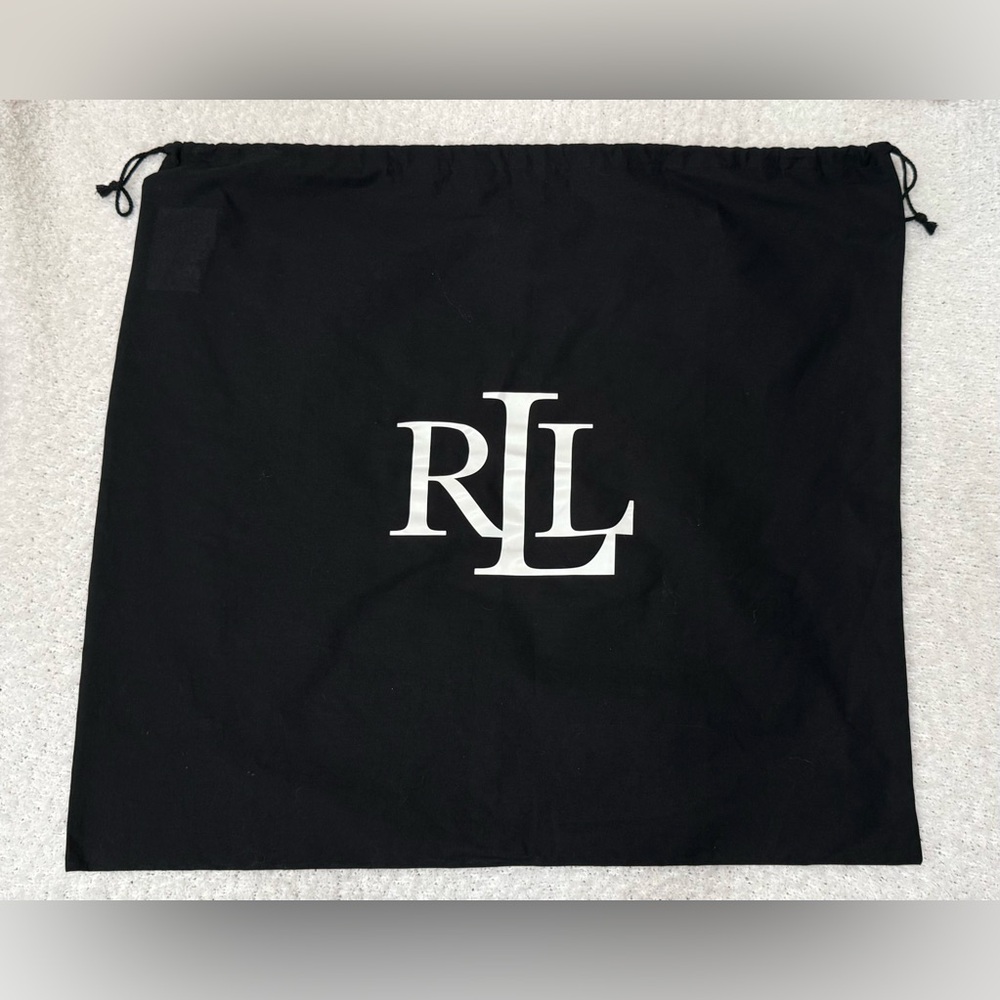 Ralph Lauren RLL Black Dust Bag Drawstring Luxury Storage 21”x23”